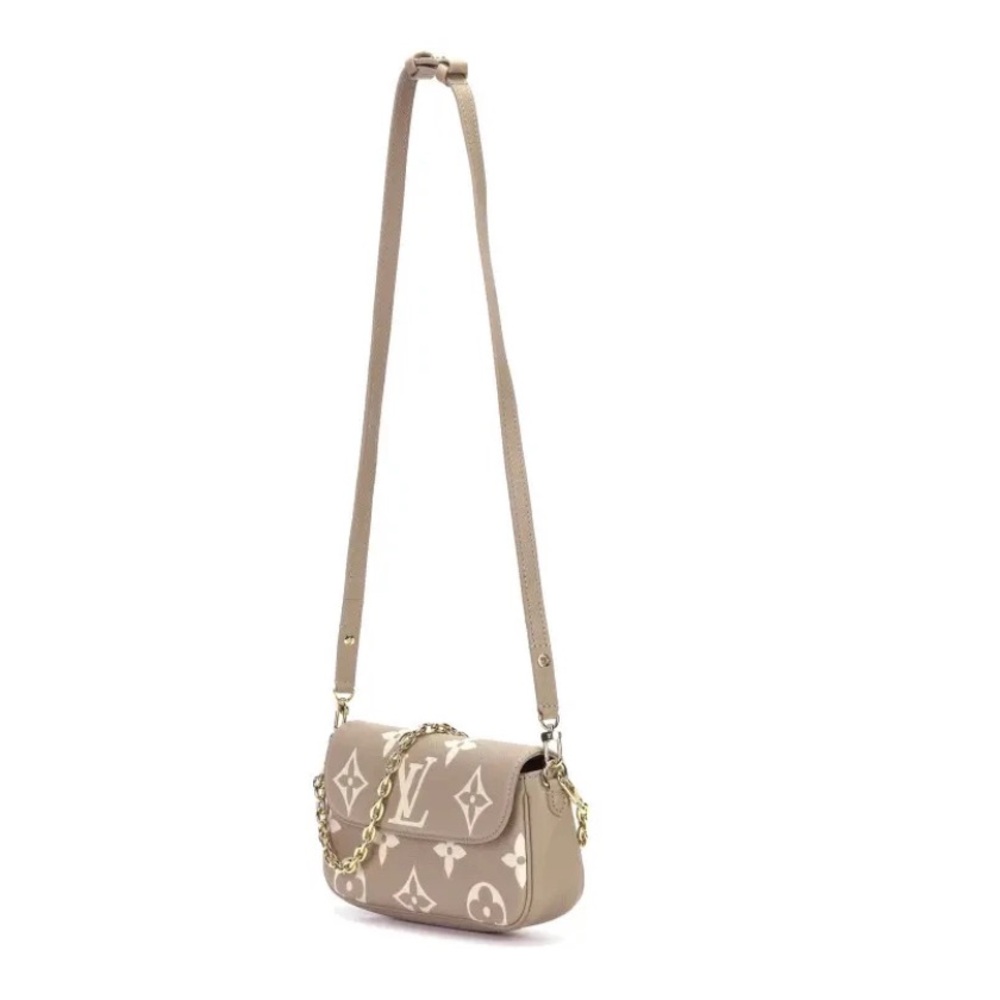 New LOUIS VUITTON IVY Shoulder Bag Crossbody Empreinte Dove Cream - Picture 6 of 10